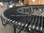 Flexible Expandable Motorized Rubber Coated Roller Conveyor,Loading Unloading