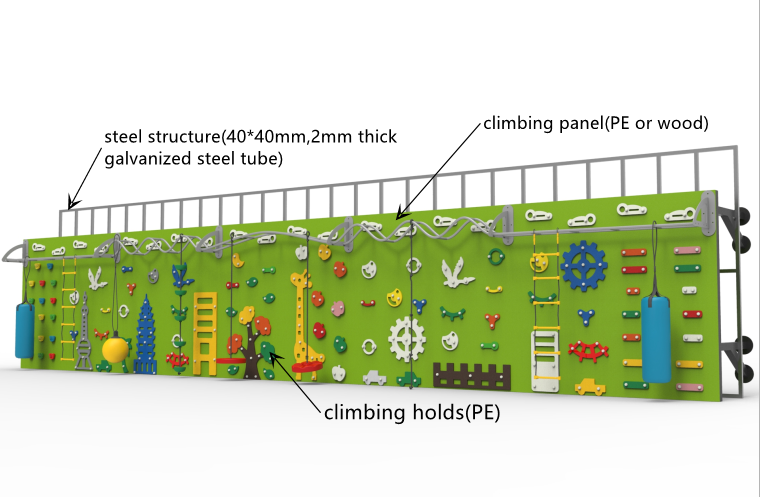 PE Board Preschool Play Equipment Kids Climbing Wall Board Outdoor Indoor