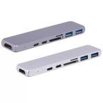 USB C Hub Adapter 7 in 1 Dual Type-C Docking Station Thunderbolt 3 Hub for 2016