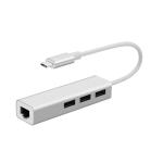 RJ45 100 Mbps Type C To Gigabit Ethernet , USB 3.0 Hub Ethernet Adapter Splitter