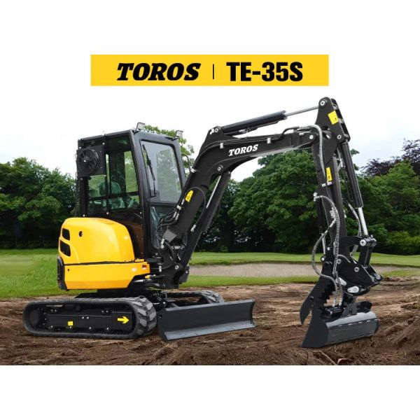 Toros 3.5 Ton Mini Excavator With Kubota Engine Micro Digger Mult Functions bagger
