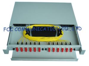 China Sliding Fiber Optic Patch Panel Rack Mount / FC 24 port patch panels For Fiber Optic Telecoms on sale
