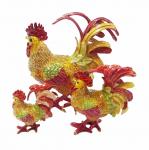 Art Collectible Metal Rooster Statue Trinket Box Roosters on Old Metal Trinket