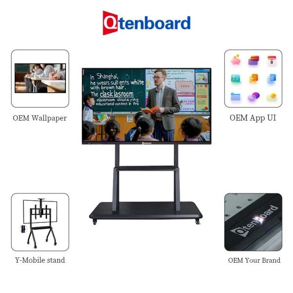 4K Smart Interactive Whiteboard with AI Assistant EDLA Certification and OEM ODM Customization