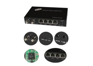 China 10/100Mbps Ethernet Over Coaxial Converter , 95Mbps POE To BNC Converter on sale