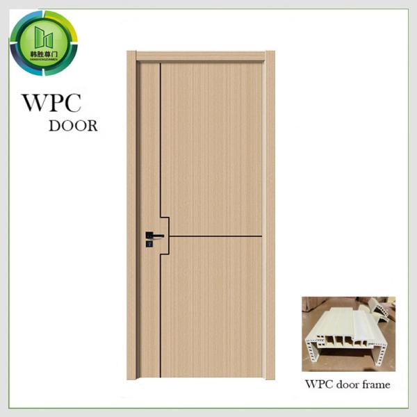 Quality Simple Painting Oak Toilet WPC Door Waterproof Wooden Flush for sale