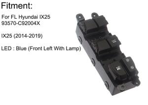 Auto Power window switch Front Left for Hyundai IX25 with Blue light 2014-2019 OE 93570-C92004X