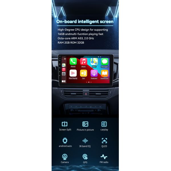 Android 12 Car Radio AM FM RDS Carplay 9 inch Car Multimedia Player Wifi Octa core 2G+32G 4G LTE Auto Radio Stereo