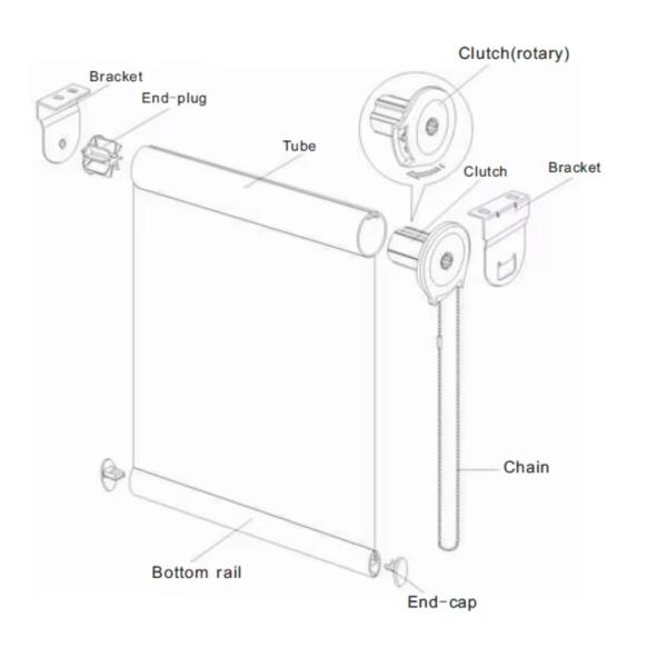 Window Polyester Roller Blackout Sunscreen Curtain Filtering Roll Up Blind Shades