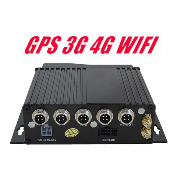 720P Truck / Ship 4G Mobile DVR With Sim Card Four Channels Customized Language