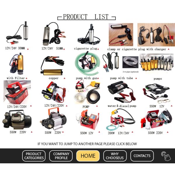 Portable 12V Electric Diesel Pump Oil Extractor
