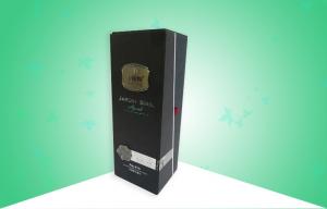 China Wine Hard Cardboard Packaging Boxes Thick Board Customized With Metal Tag on sale