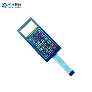 China Custom PET Transparent LCD Waterproof Membrane Switch Embossed Keypad on sale