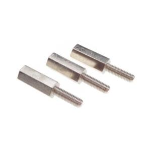 China Nickel Finsih M3 Custom Fasteners Brass Hex Spacers 5.5 OD  8 Length on sale