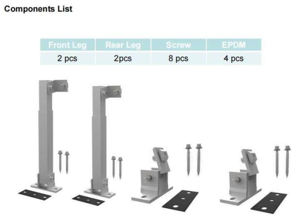 Quality EMC Stainless Steel Solar Panel Mounts Hook Brackets VSL 4 Energy System for sale