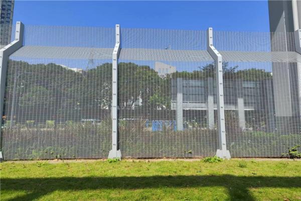 Quality V Types 358 Anti Climb Fence Perimeter Clear View Fence With Barbed Wire On Top for sale