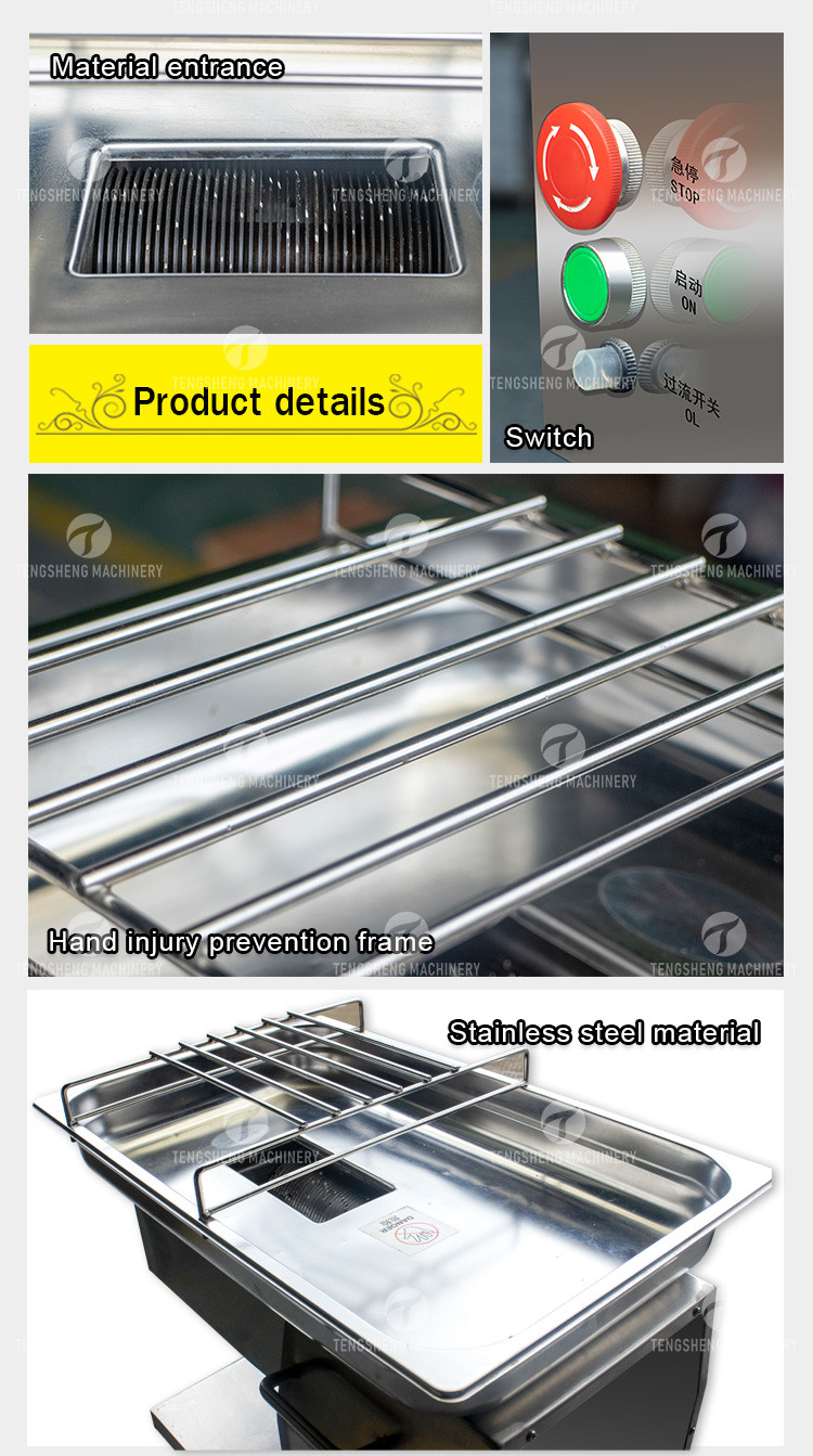 Multi Function 500KG/H Automatic Meat Cutter Pork Slicer For Hotel