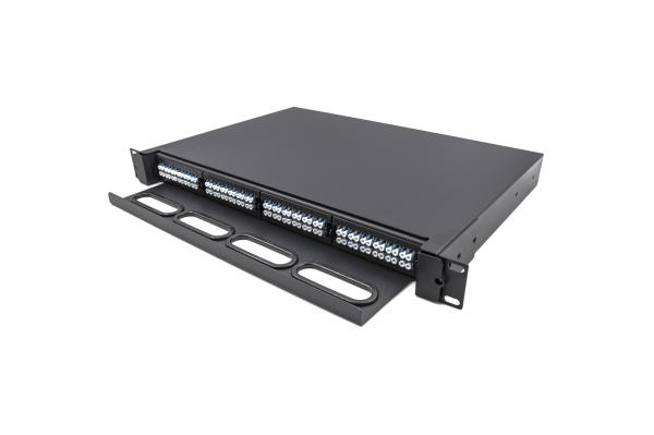 Quality 19" 1U  48Port 96 Cores LC Fiber Optic Patch Panel Cabinet For Data Center for sale