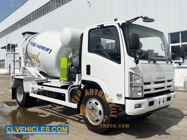 Quality ISUZU Light Duty Concrete Mixer Truck 4CBM Capacity With Standard Cab for sale