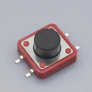 Buy cheap RED House Surface Mount Tactile Switch , 12v Push Button Switch Black Button product