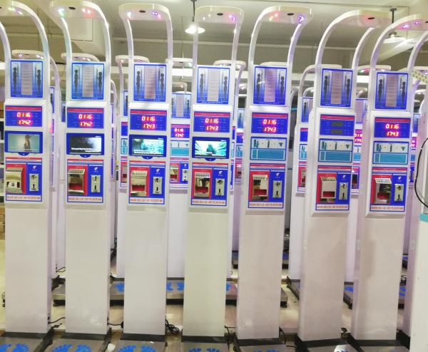 Quality Coin Operated Bmi Scale Machine , Bmi Checking Machine With Height Measurement for sale
