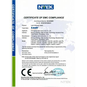 Chongqing Leeb Instrument Co.,Ltd Certifications