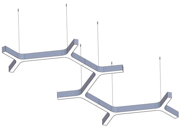 Quality Branch Linear Suspension Lighting Customized LED Light For Office And Home for sale