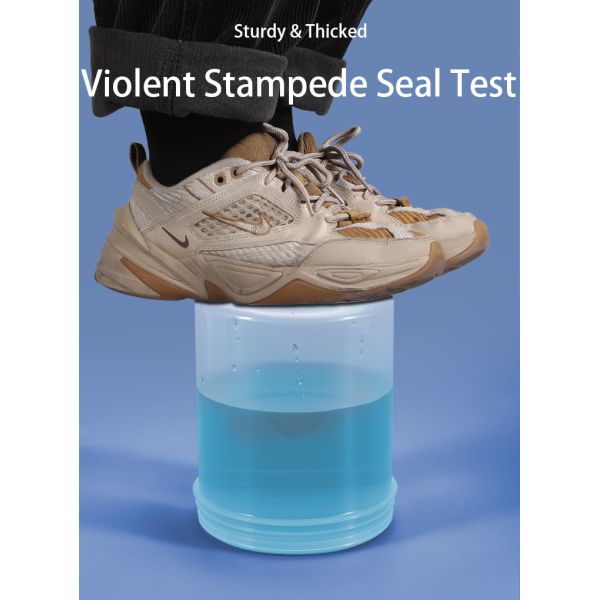 1L Round Plastic Screw Jar for Laundry Detergent Powder Package 100% Virgin Material