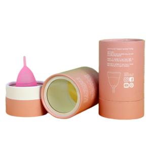 Menstrual Cup Paper Tube Packaging With Window Recyclable Tube for Personal Care