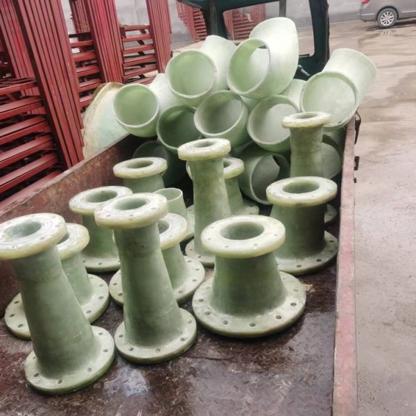 Frp Grp Pipe Fittings Flange Blind Grp Elbow Bend Grp Tee 3 Way 4 Way Joint Cross Reducer