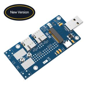 USB 3.0 & Type-C Auxiliary Power To NGFF M.2 B-Key Wireless Adapter Card With 2 NANO SIM Slot For 5G 4G LTE WWAN Modem Module.