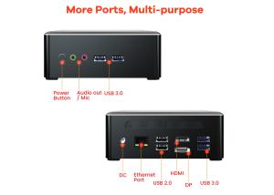 Buy cheap Radeon™ Vega 8 Graphics Amd Apu Mini Pc 2500U APU Metal Case 2 X SO-DIMM product