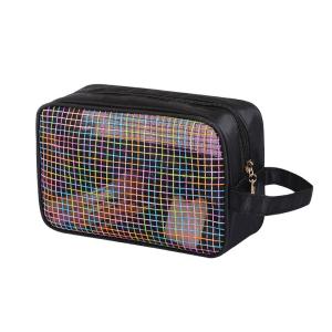 Travel Zipper Washing Mesh Polyester Cosmetic Bag