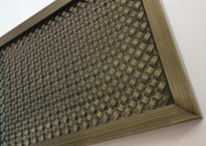 China Frame Design Metal Architectural Wire Mesh Screen With Antique Copper on sale
