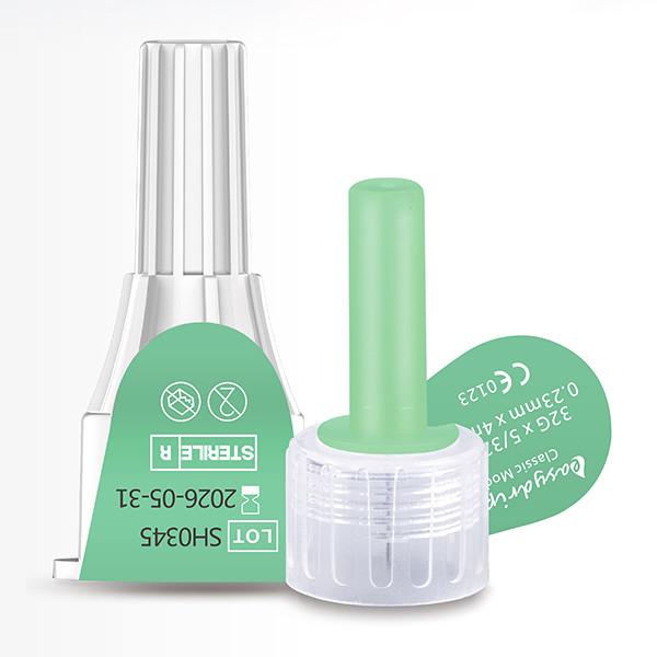 Quality 32G 4mm Green  Insulin Injection Diabetic Pen Needle With High Flow Rate for sale