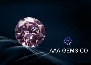 OEM / ODM Light Pink Round Moissanite , 6mm Moissanite Diamonds