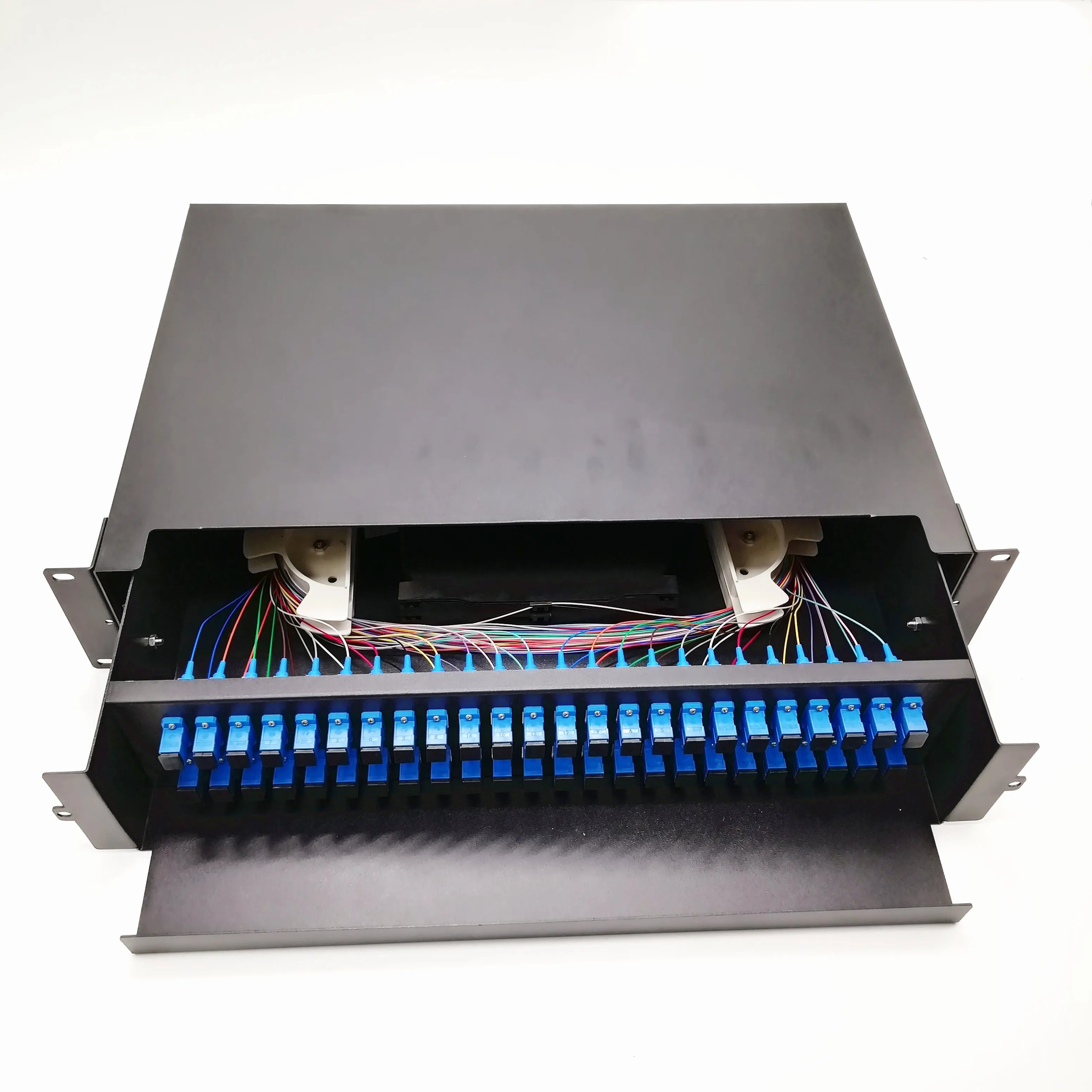 Data Center Application Fiber Optic ODF with 12-24 Core Scrack Mount Splicing Design