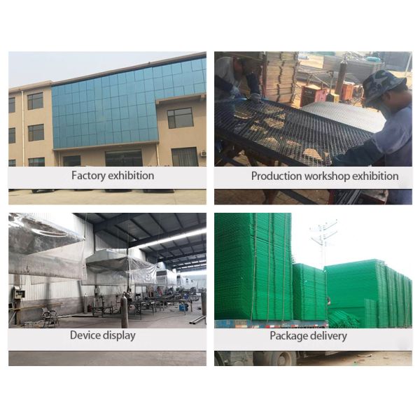 Outdoor Security Galvanized Coated Mesh Fence Barbed Wire Fence With Crowd Control Barrier