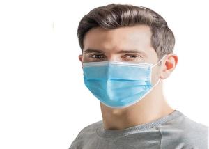 Buy cheap Three Layers Sterile Face Masks Disposable Fine Particle Dust Mask Light Blue product
