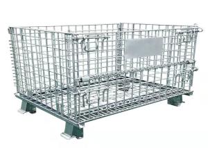 China Galvanized 350kg Foldable Wire Mesh Cage Stacking Iron Frame Butterfly on sale