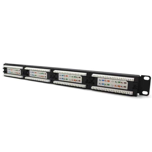 Quality 24 Port UTP Server Patch Panel , T568A / T568B Cat 5E Patch Panels for sale