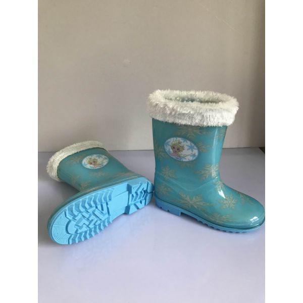 Pretty Lightweight Flexible Snowproof Girls Rain Boots Size 3