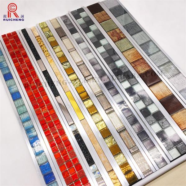 Quality Home Wall Chrome Listello Tile Trim Minimalist Design Mosaic for sale