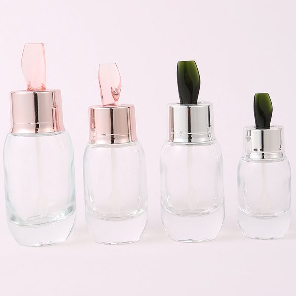 Rose Golden Essential Oil Container Thick Bottom Glass Dropper Bottles