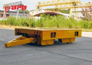 Workshop Material Transfer Carts Winch Towing On Rails Yellow / Gray Color