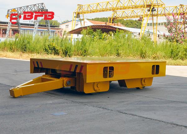 Quality Workshop Material Transfer Carts Winch Towing On Rails Yellow / Gray Color for sale