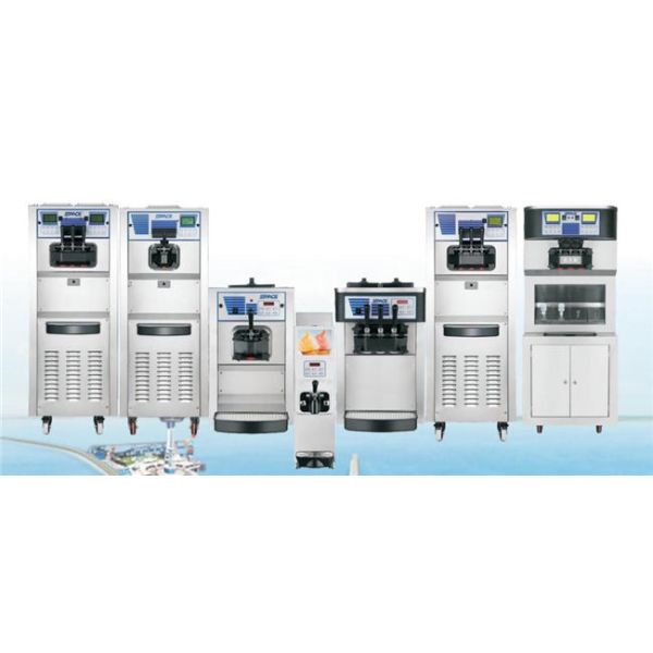 2+1 Mixed Flavors Soft Cream Ice Cream Maker Air Pump Feed CE Approved