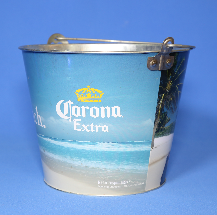 DADI Graphic Design 5L Tinplate Ice Bucket Cooler Tub Galvanized Wine Bucket for 6 Bottles Beer