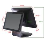 Dual Screen Pos Computer System 35W Power Consumption With Card Reader