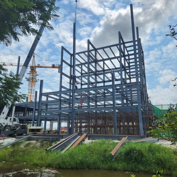 Quality Multi Floors Structural Steel Frame Buildings High Rise Steel Structures Construction for sale